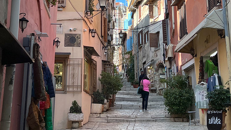 Cobblestone Street Rovinj, Croatia